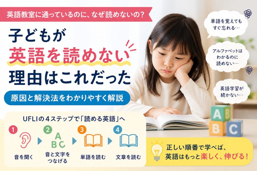 子どもが英語を読めない理由はこれだった｜伸びない原因と解決法
